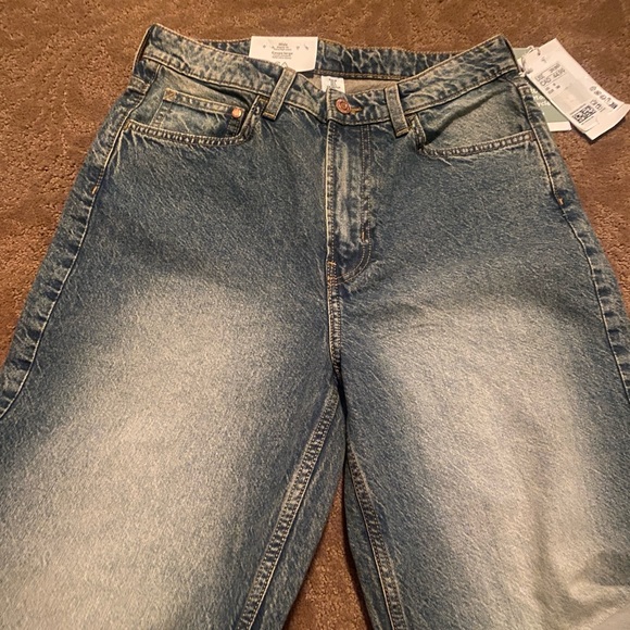 &Denim Women’s Wide Leg High Waist Blue Jeans New Size 6 - Picture 1 of 16